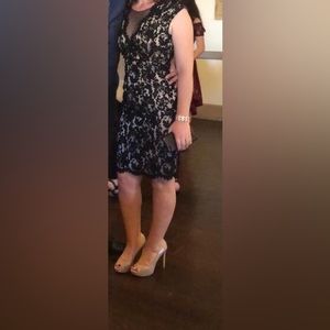 Knee length lace dress